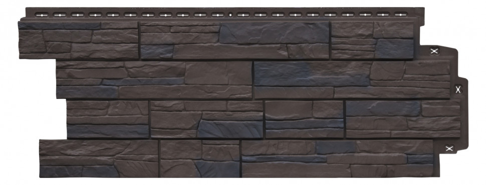 Фасадные панели Grand Line Сланец Design Plus орех