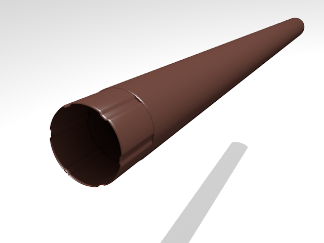 Труба соединительная водостока Интерпрофиль, 1м Полиэстер